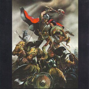 Chris Achilleos 2 sided Book Page Print- Warrior of Scorpio / Worms of Earth